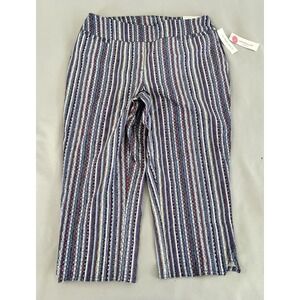Westbound‎ Women's Te Park Ave Fit Capri Multicolor  Striped NWT Pull On